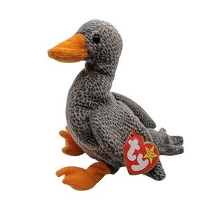 Vintage Retired Ty Beanie Baby HONKS THE GOOSE 1999 Plush Goose Toy Collectible